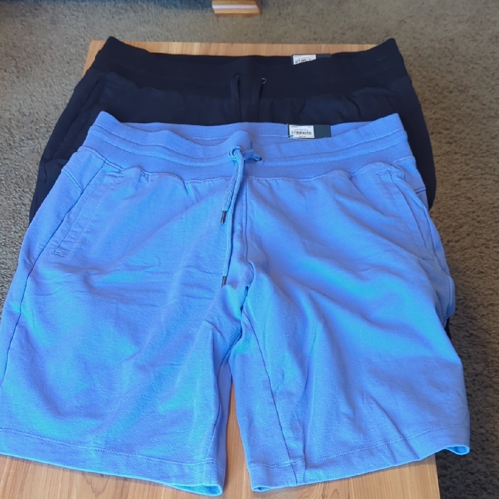 Women's Athletic Shorts in Black and Blue